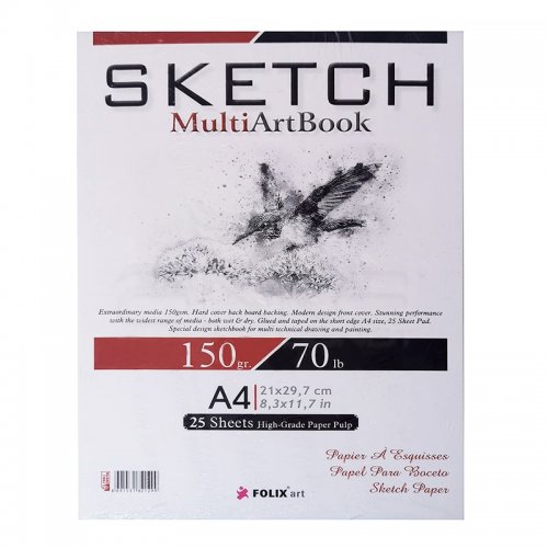 Folix Art Sketch Çok Amaçlı Çizim Defteri 150g 25 Yaprak