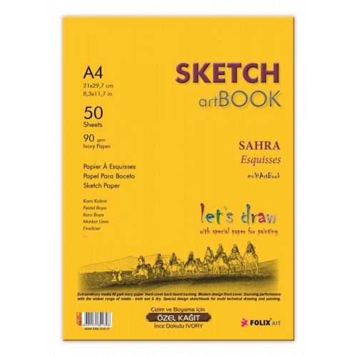 Folix Art Sketch Book Eskiz Defteri 190g 50 Yaprak