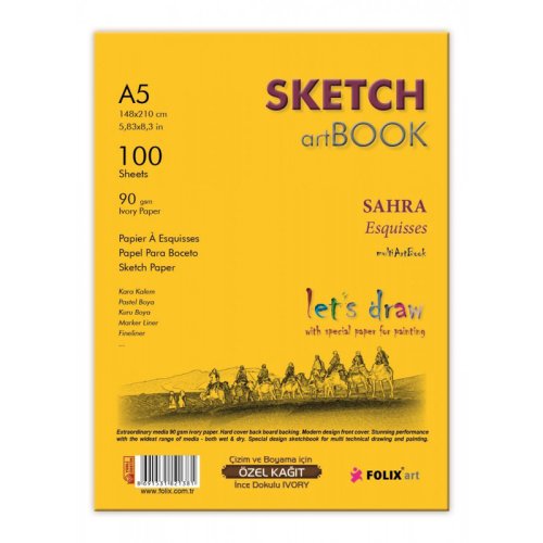 Folix Art Sketch Book Eskiz Defteri 190g 50 Yaprak