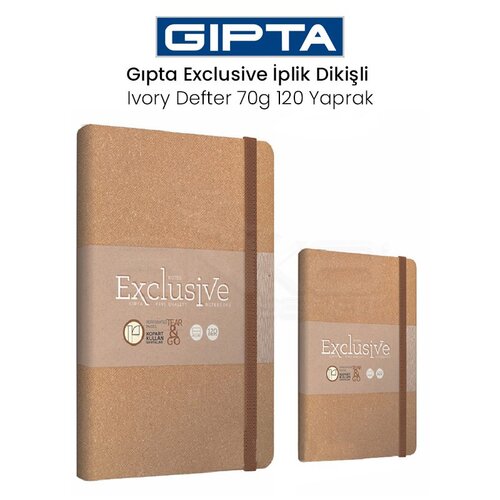 Gıpta Exclusive İplik Dikişli Ivory Defter 70g 120 Yaprak