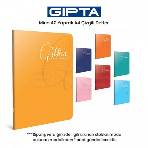 Gıpta Mica 40 Yaprak A4 Çizgili Defter