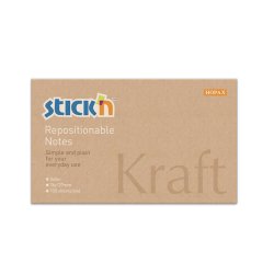 Gıpta - Gıpta Stickn Kraft Notes Kendinden Yapışkanlı Not Defteri 100 Yaprak 76x127 