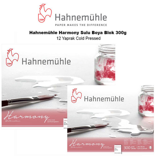 Hahnemühle Harmony Sulu Boya Blok 300g 12 Yaprak Cold Pressed