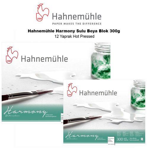 Hahnemühle Harmony Sulu Boya Blok 300g 12 Yaprak Hot Pressed