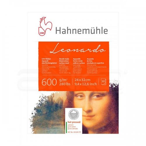 Hahnemühle Leonardo Sulu Boya Blok Defter Hot Pressed 600g 10 Yaprak