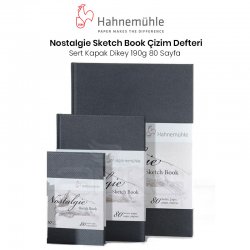 Hahnemühle - Hahnemühle Nostalgie Sketch Book Çizim Defteri Sert Kapak Dikey 190g 80 Yaprak