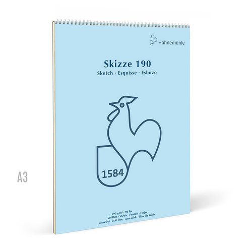 Hahnemühle Skizze 190 Spiralli Eskiz Defteri 190g 50 Yaprak