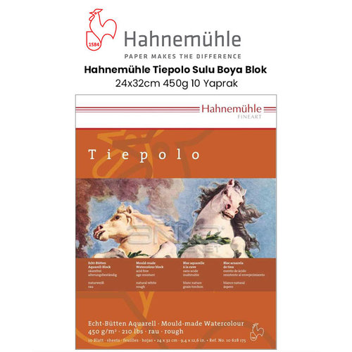 Hahnemühle Tiepolo Sulu Boya Blok 24x32cm 450g 10 Yaprak