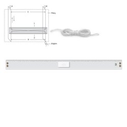 Daler Rowney - Hatas Ekonomik Mika Paralel Cetvel 85cm N:01250 (1)