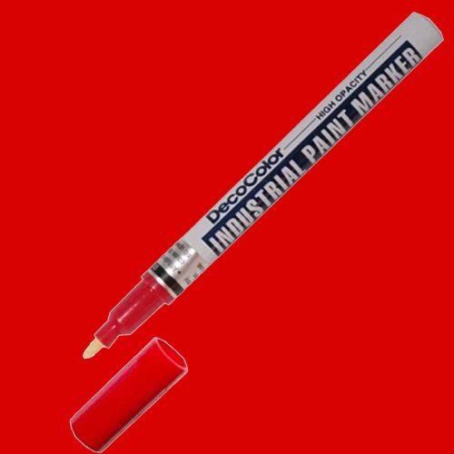 Marvy DecoColor Industrial Paint Marker Fıne Uç Red - Red