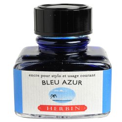 Bruno Visconti - J.Herbin Dolma Kalem Mürekkebi Cam Şişe 30ml-Azure Blue