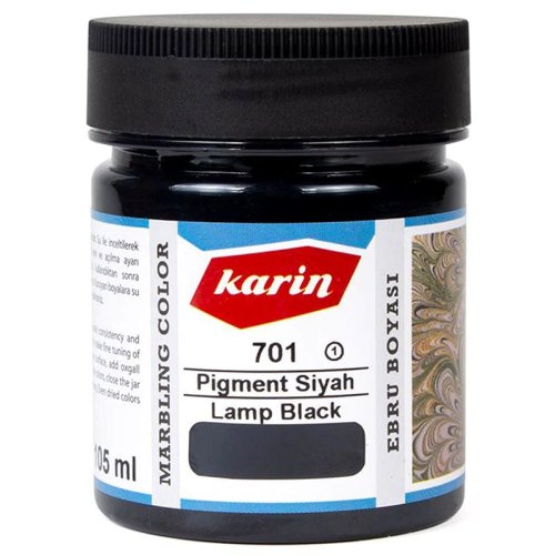Karin Ebru Boyası Ezilmiş 701 Pigment Siyah 105cc - 701 Pigment Siyah