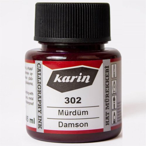 Karin Hat Mürekkebi 302 Mürdüm 45ml - Mürdüm