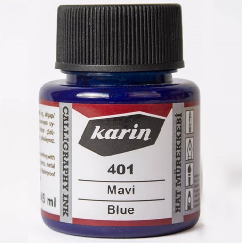 Karin Hat Mürekkebi 401 Mavi 45ml - Mavi