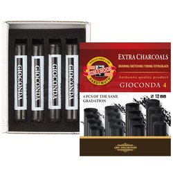 Koh-i-Noor - Koh-i-Noor Gioconda Extra Charcoals 4lü Set Medium 8694/3