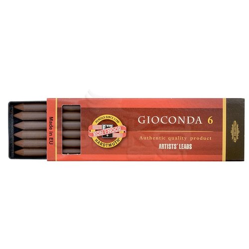 Koh-i-Noor Gioconda Grafit Uç 5.6 x 120mm 6lı 4377 Light Brown Sepia