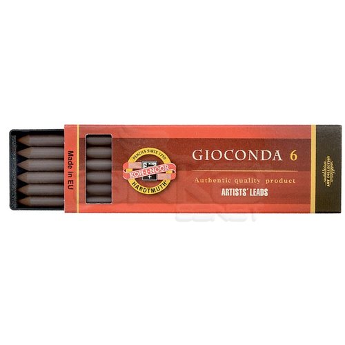 Koh-i-Noor Gioconda Grafit Uç 5.6 x 120mm 6lı 4378 Dark Brown Sepia