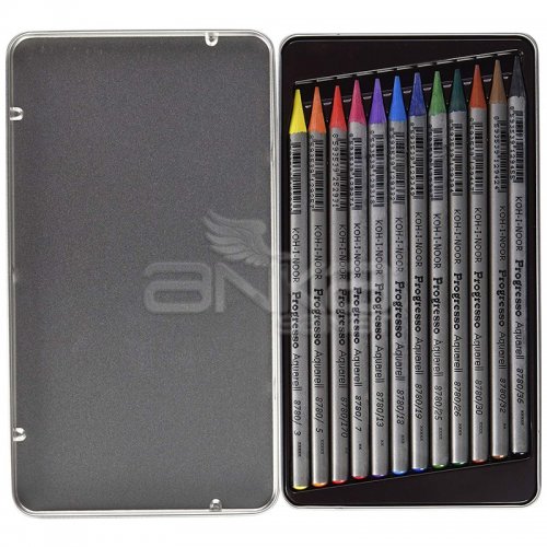 Koh-i-Noor Progresso Aquarell Woodless Coloured Pencil Set 12li