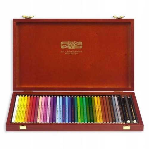 Koh-i-Noor Polycolor Kuru Boya Kalemi Ahşap Kutu 38li Set