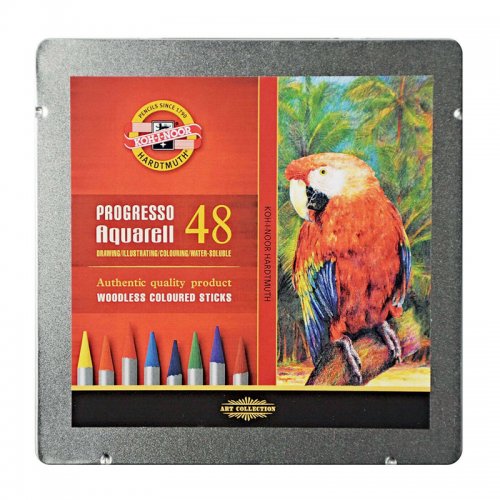 Koh-i-Noor Progresso Aquarell Woodless Coloured Pencil Set 48li 8786