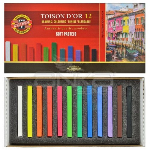 Koh-i-Noor Toison Dor Soft Pastel Köşeli 12li (8582)