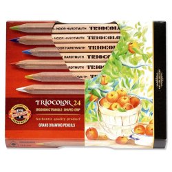 Karin - Koh-i-Noor Tricolor Grand Drawing Pencils 24lü Kuru Boya Seti (3154)