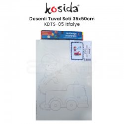 Kosida - Kosida Desenli Tuval Seti 35x50cm İtfaiye KDTS-05