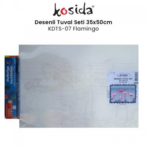 Kosida Desenli Tuval Seti 35x50cm Flamingo KDTS-07