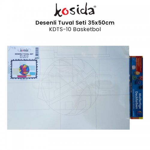 Kosida Desenli Tuval Seti 35x50cm Basketbol KDTS-10