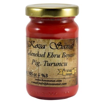 Koza Sanat Ezilmiş Ebru Boyası Pigment Turuncu 105ml - Pigment Turuncu