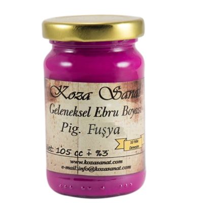 Koza Sanat Ezilmiş Ebru Boyası Pigmet Fuşya 105ml - Pigmet Fuşya