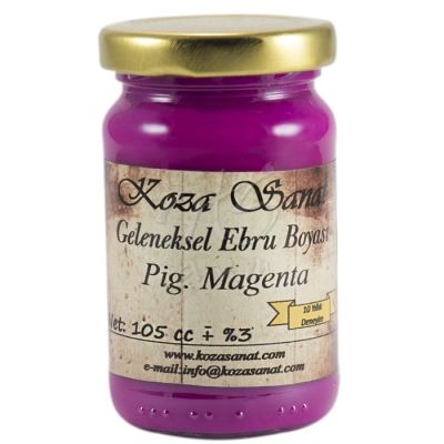 Koza Sanat Ezilmiş Ebru Boyası Pigmet Magenta 105ml - Pigmet Magenta