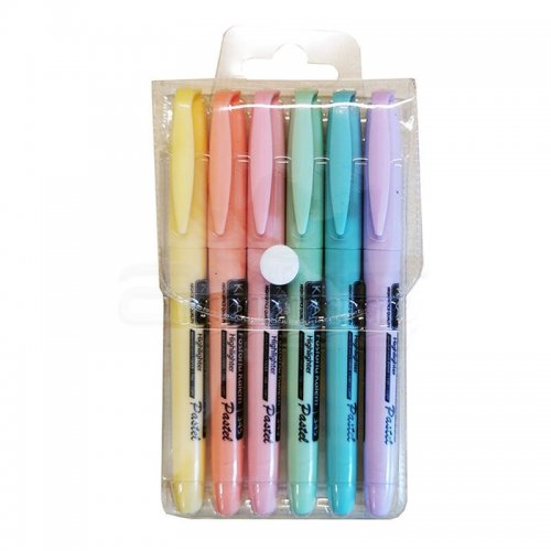 Kraf Fosforlu Kalem Pastel Tonlar 6lı Kod:345