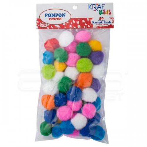 Kraf Ponpon 3cm 50li KK90