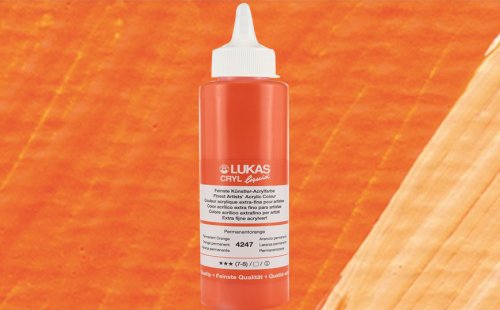 Lukas Liquid Akrilik Boya Seri 1 Permanent Orange 250ml - Permanent Orange