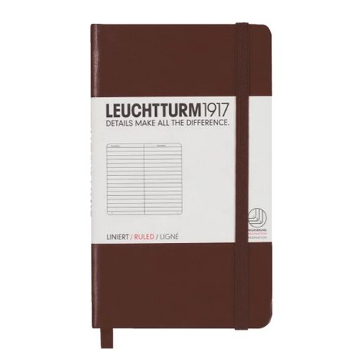 Leuchtturm1917 Çizgili Not Defteri Kahverengi 80g A6