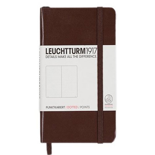 Leuchtturm1917 Noktalı Not Defteri Çikolata Kahverengi 80g A6