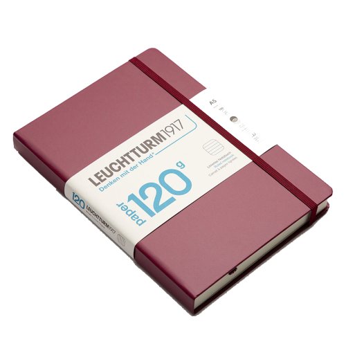 Leuchtturm1917 Çizgili Eskiz Not Defteri Bordo 120g A5