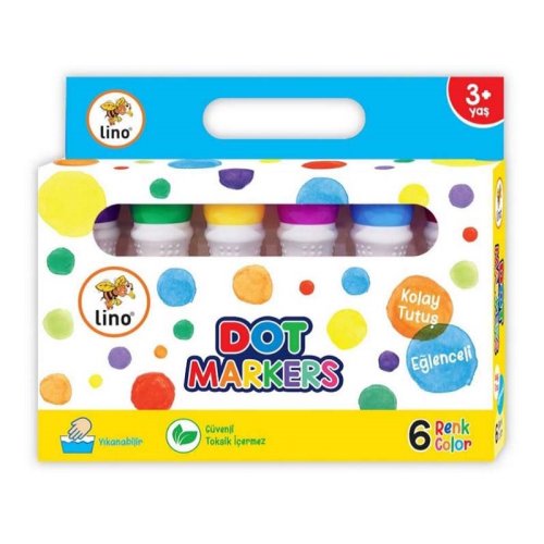 Lino Dot Markers 6lı Yıkanabilir Boya