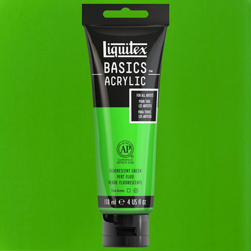 Liquitex Basics Akrilik Boya 118ml Fluorescent Green 985 - Fluorescent Green 985