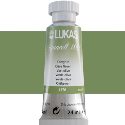 Lukas Aquarell 1862 Artist 24ml Sulu Boya 1176 Olive Green Seri 2 - 1176 Olive  Green