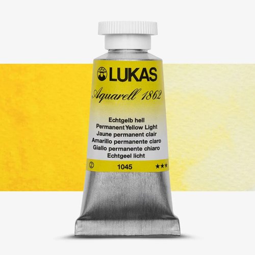 Lukas Aquarell 1862 Artist 24ml Sulu Boya 1045 Permanent Yellow Liht Seri 2 - 1045 Permanent Yellow Liht