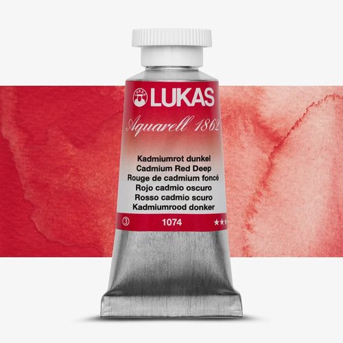 Lukas Aquarell 1862 Artist 24ml Sulu Boya Seri 3 1074 Cadmium Red