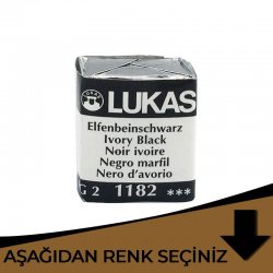 Lukas - Lukas Aquarell 1862 Artist Yarım Tablet Sulu Boya Kahverengi Tonlar