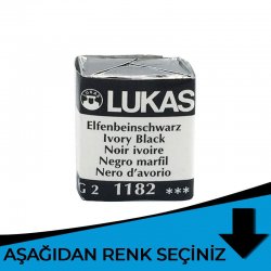 Lukas - Lukas Aquarell 1862 Artist Yarım Tablet Sulu Boya Mavi Tonlar