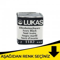 Lukas - Lukas Aquarell 1862 Artist Yarım Tablet Sulu Boya Sarı Tonlar