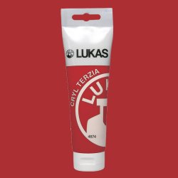 Lukas - Lukas Terzia Akrilik Boya 125ml No:4874 Cadmıum Red Deep Hue