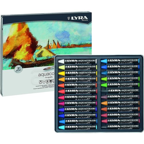 Lyra Aquacolor Aquarell Sulandırılabilen Pastel Boya 24 Renk