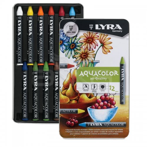 Lyra Aquacolor Aquarell Sulandırılabilen Pastel Boya 12 Renk