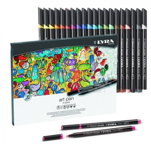 Lyra Hi-Quality Metal Art Pen 20li Set